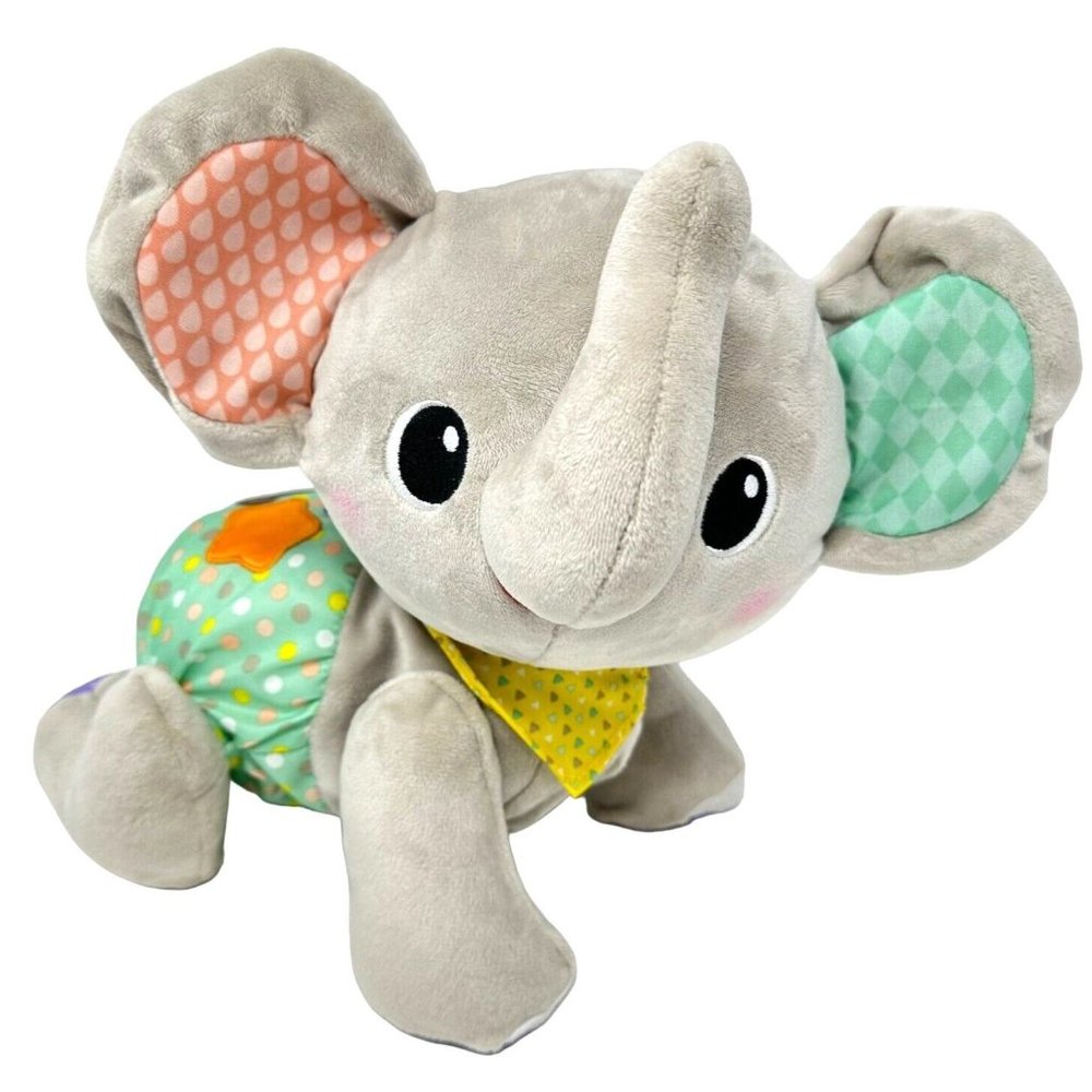 VTech Explore & Crawl Grey Elephant Plush Interactive Baby and Toddler Toy